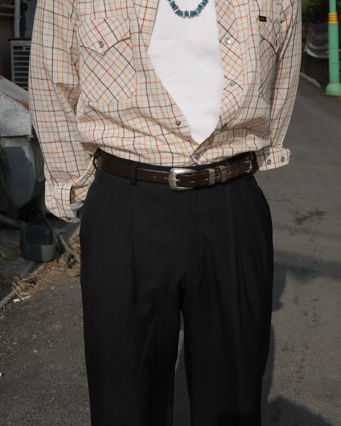 빈티지 웨스턴 레더 드레스 벨트 상품이미지7