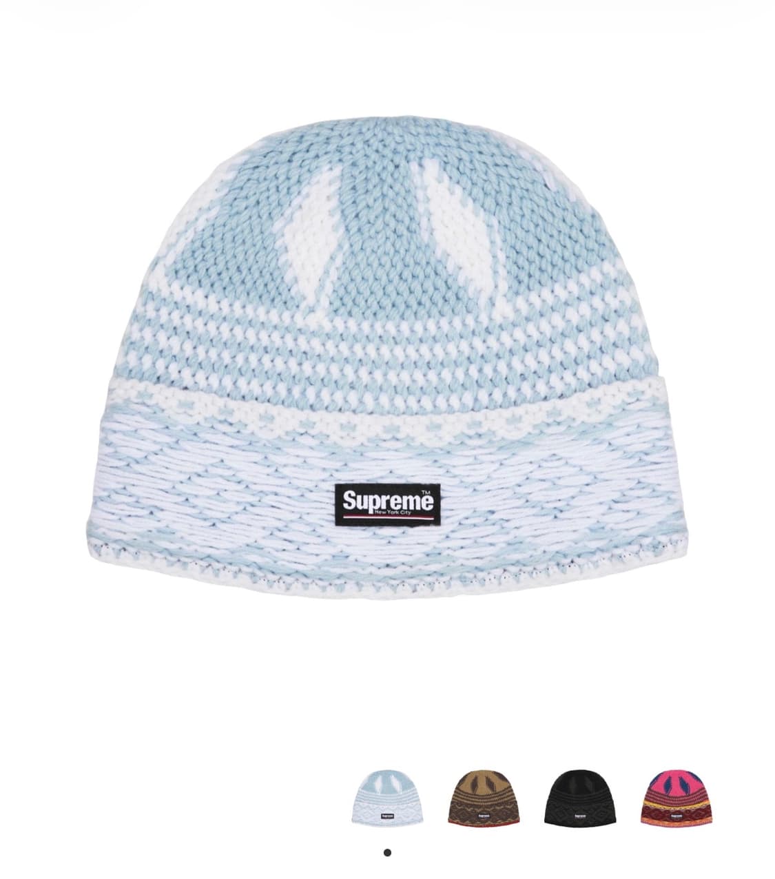 슈프림 다이아몬드 비니 라이트블루- 새상품-25FW 상품이미지1