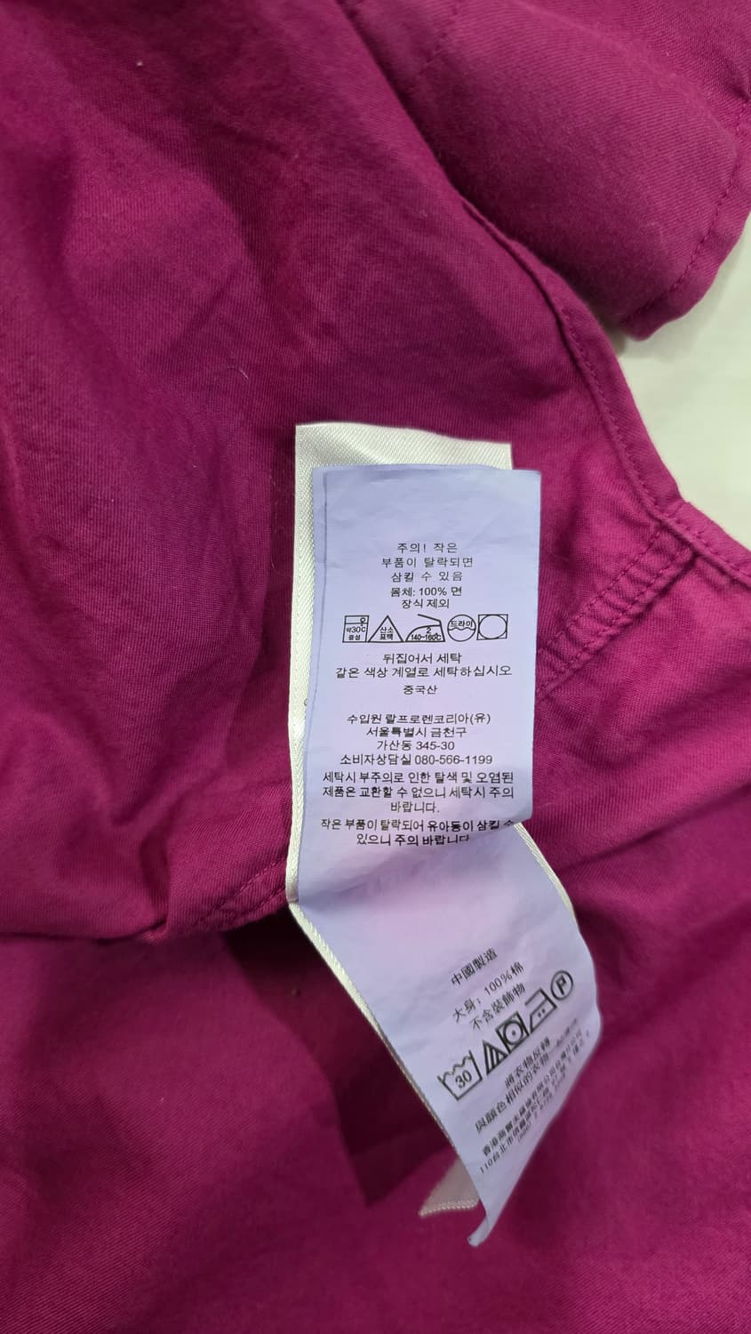 폴로 랄프로렌 가먼트다잉 여성용 셔츠  55 (포도 컬러) 상품이미지8