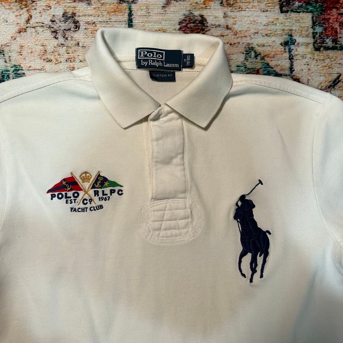 [M] 폴로 랄프로렌 요트클럽 자수로고 빅포니 럭비반팔 상품이미지5