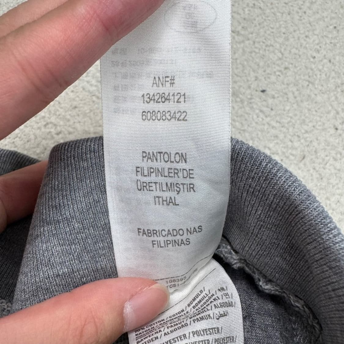 ABERCROMBIE & FITCH 빈티지 로고 스웻 쇼츠 그레이 L 상품이미지7