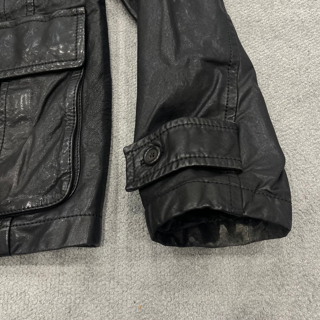 100 엠비오 양가죽 쿼드포켓 레더자켓 상품이미지3