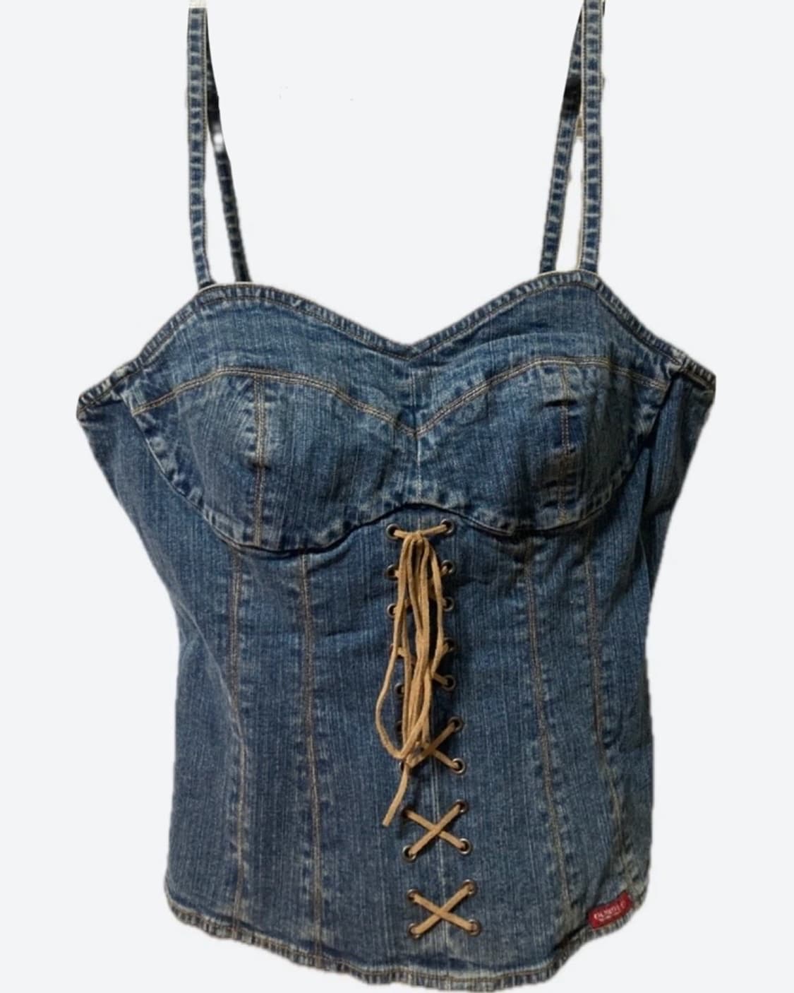 게스 데님 뷔스티에 코르셋 탑 상품이미지1
