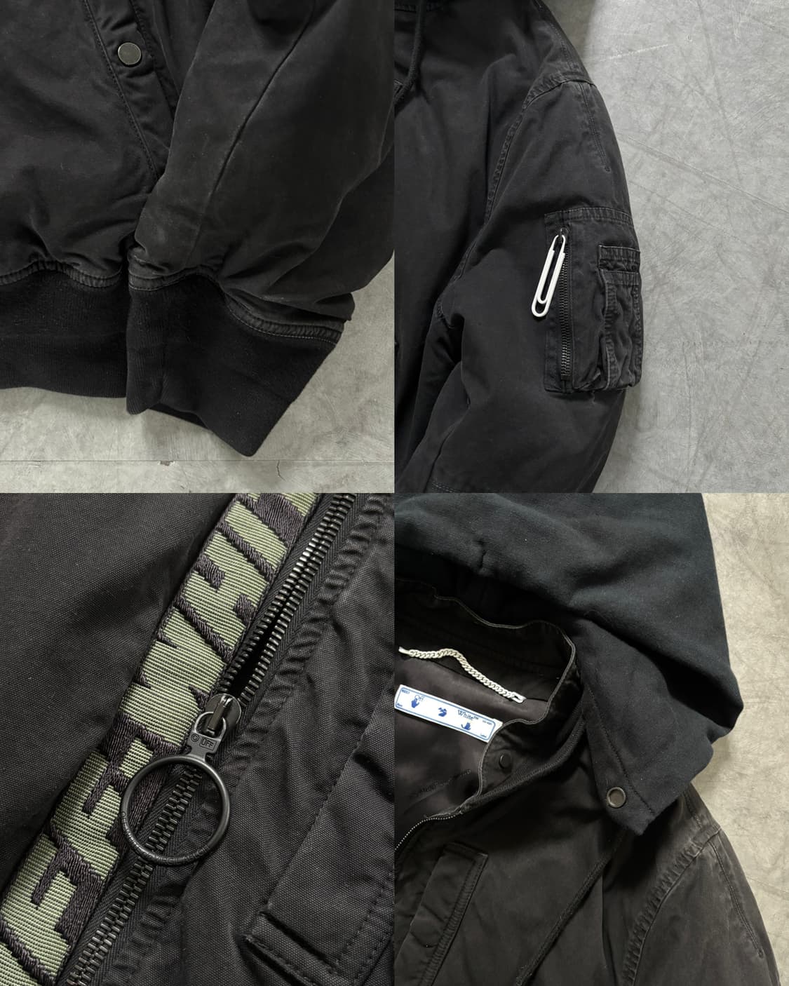 Off White 오프화이트 에로우 후드 봄버 자켓  상품이미지8