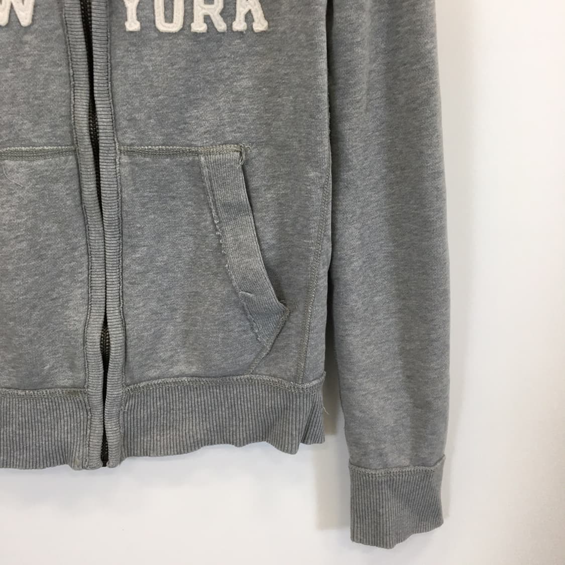 아베크롬비 아치로고 Y2K 그레이 후드집업 M 상품이미지3