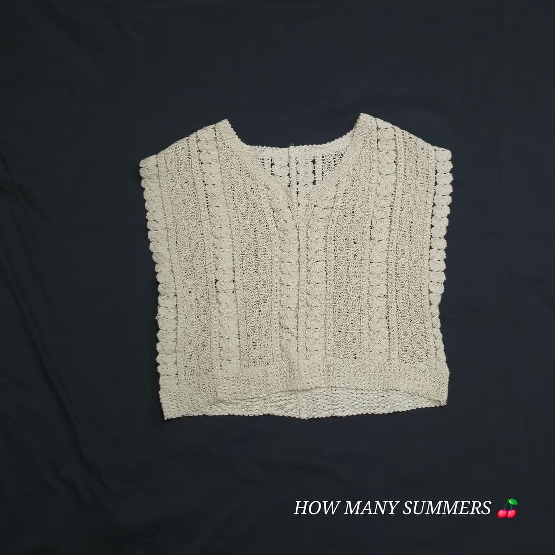 시스루 크로쉐 조끼 보헤미안 펀칭 여름 니트 탑 상품이미지1