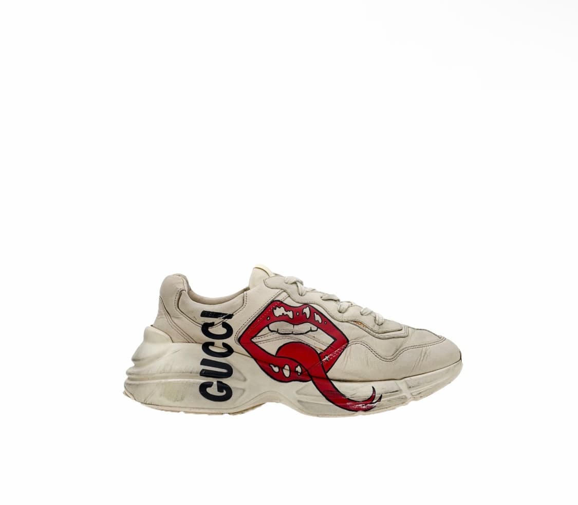[7.5] 구찌 남성 입술 로고 레더 더티 리이톤 롸이톤 스니커즈 상품이미지1