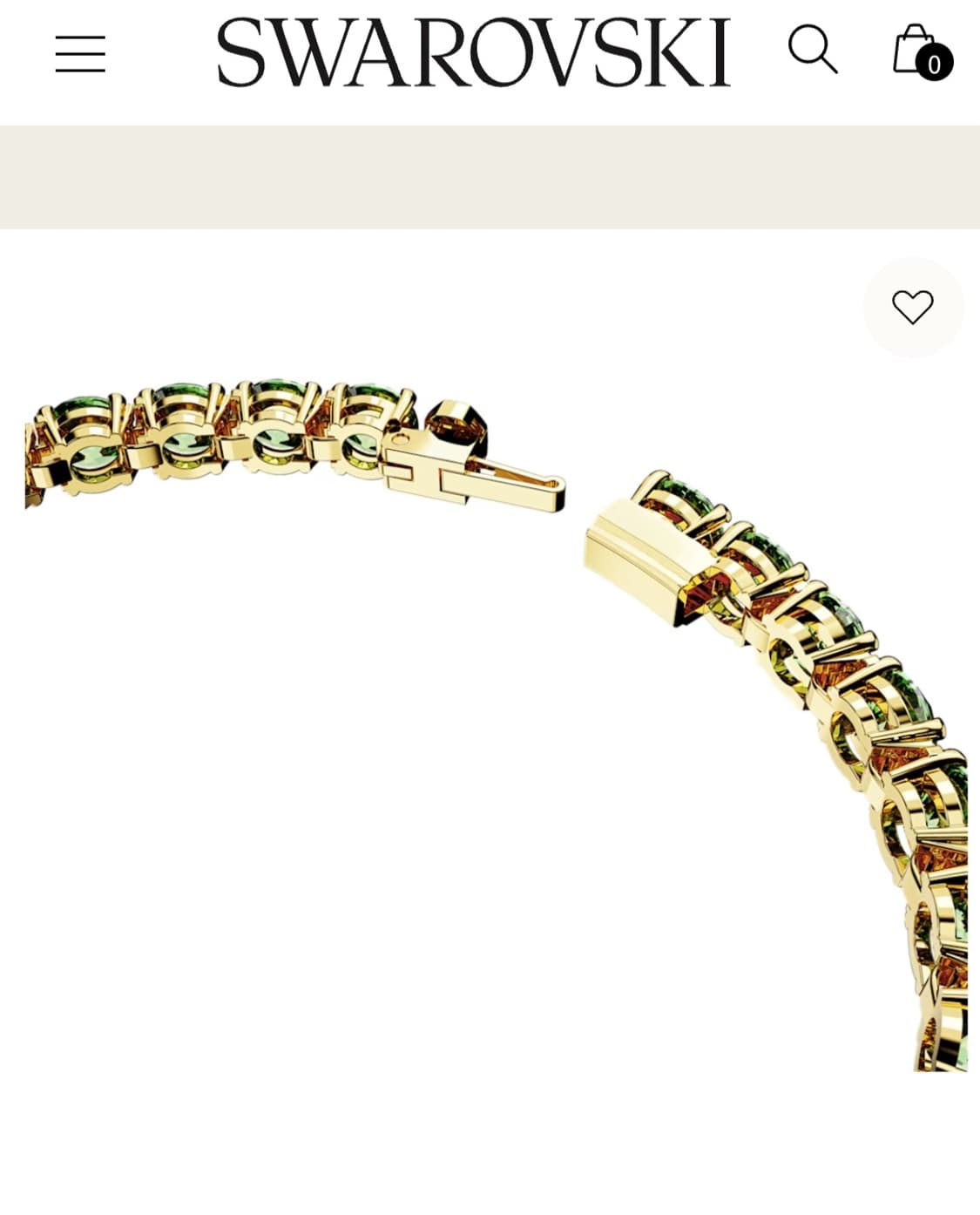 정가38만~새제품)스와로브스키 M사이즈 매트릭스 테니스 그린 팔찌 정품 상품이미지3