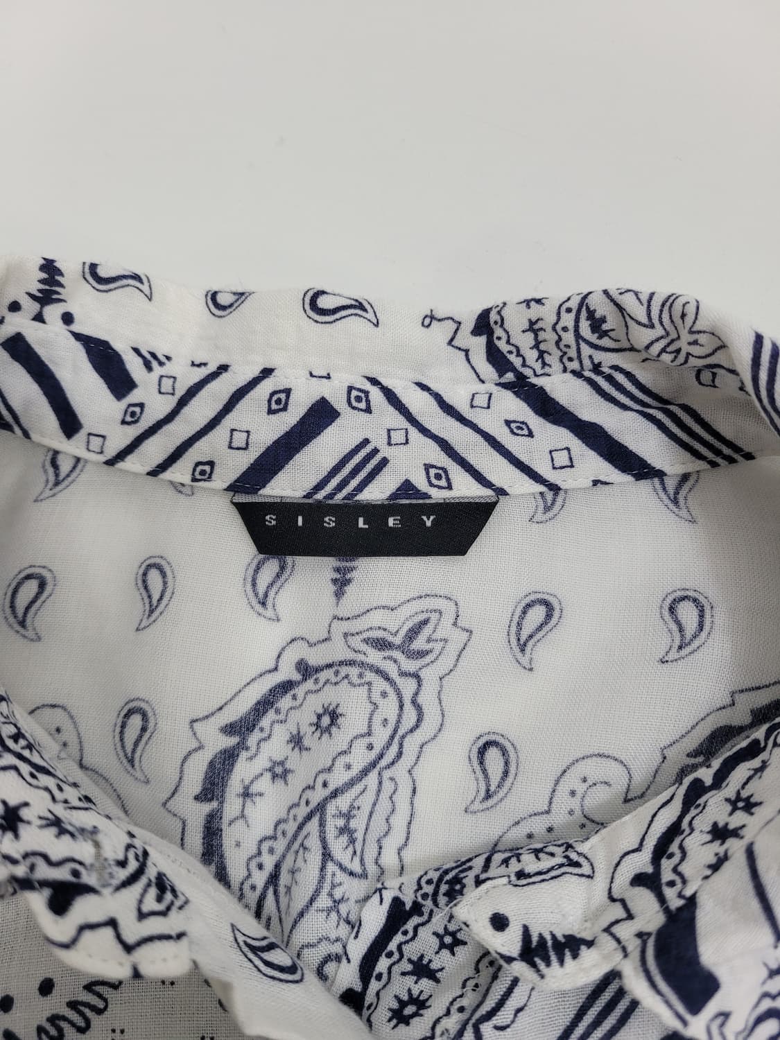 SISLEY 시슬리 면 레이온 블라우스 셔츠 / 여 91 (44) 화이트 상품이미지7