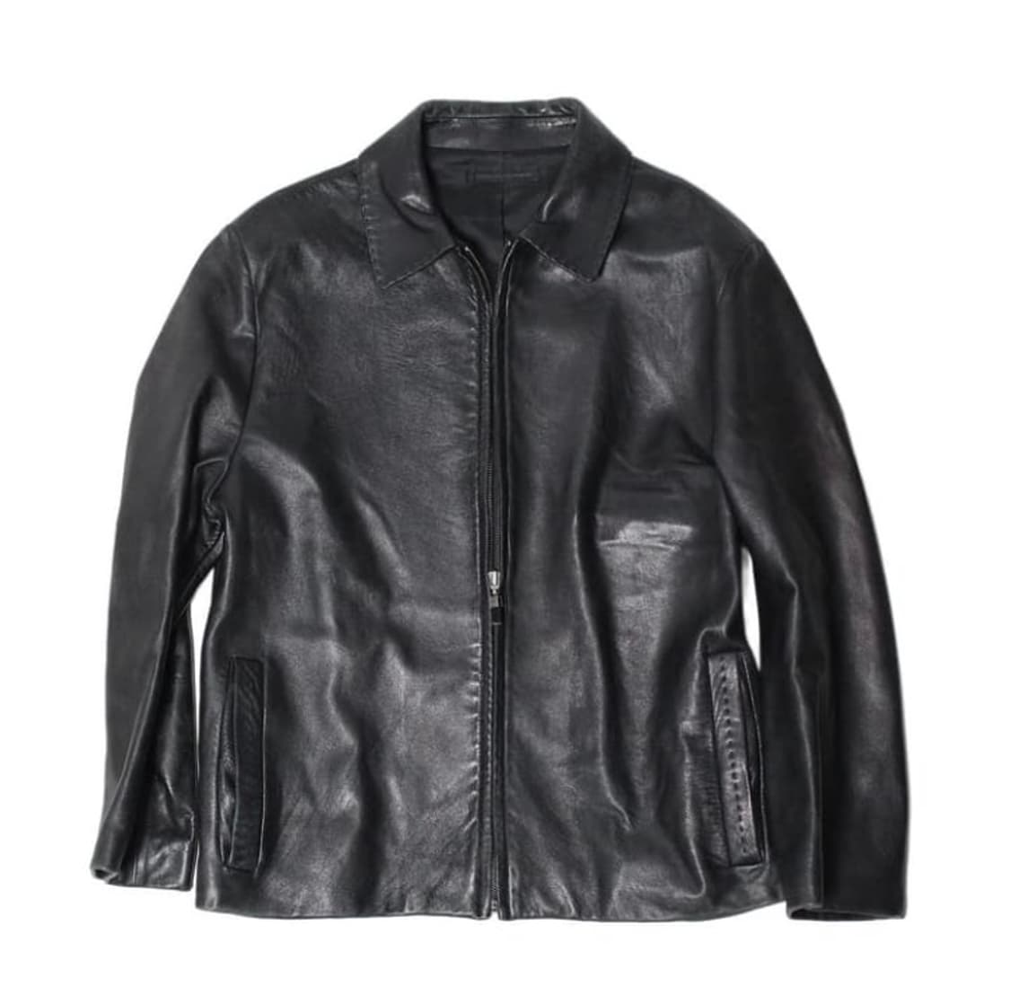 솔리드옴므 램스킨 싱글 레더자켓 48사이즈 상품이미지1