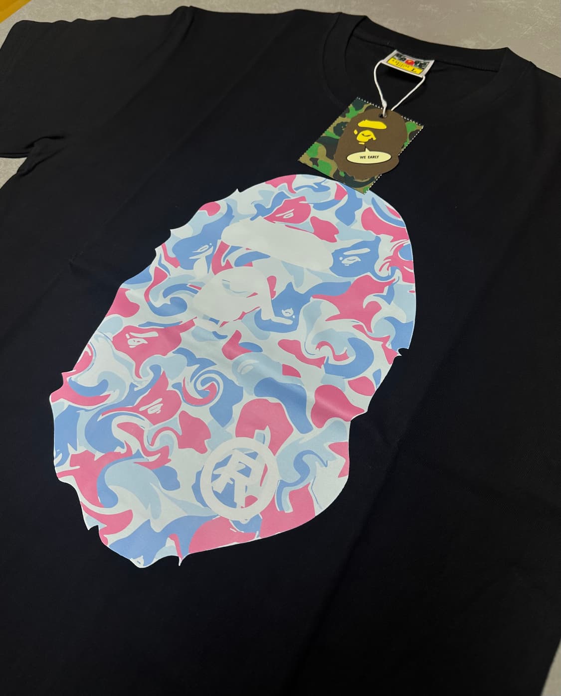 베이프 ABC 카모 빅 에이프 헤드 티셔츠 블랙 상품이미지3