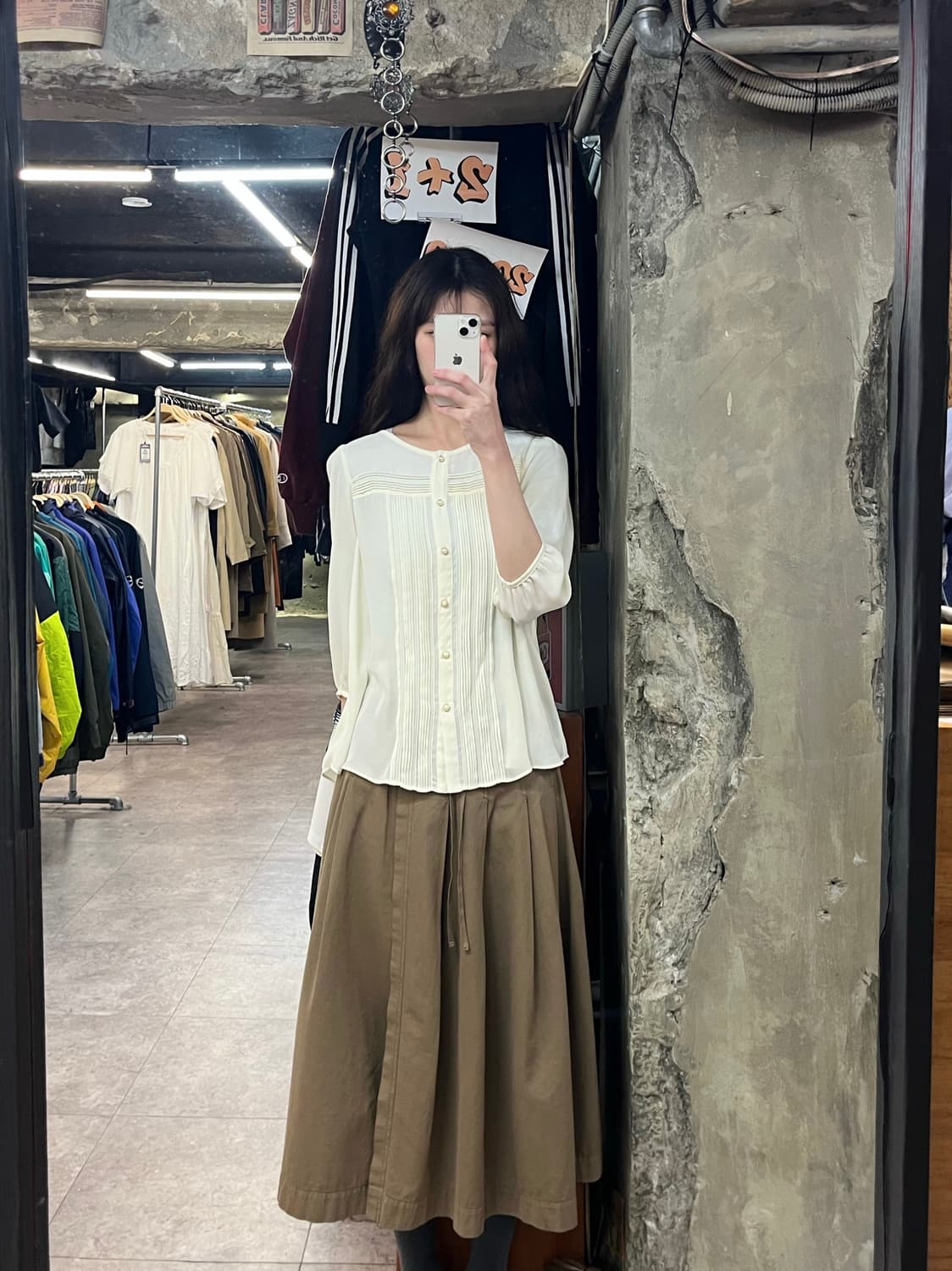 빈티지 버튼 블라우스 아이보리 #csz3721 상품이미지2