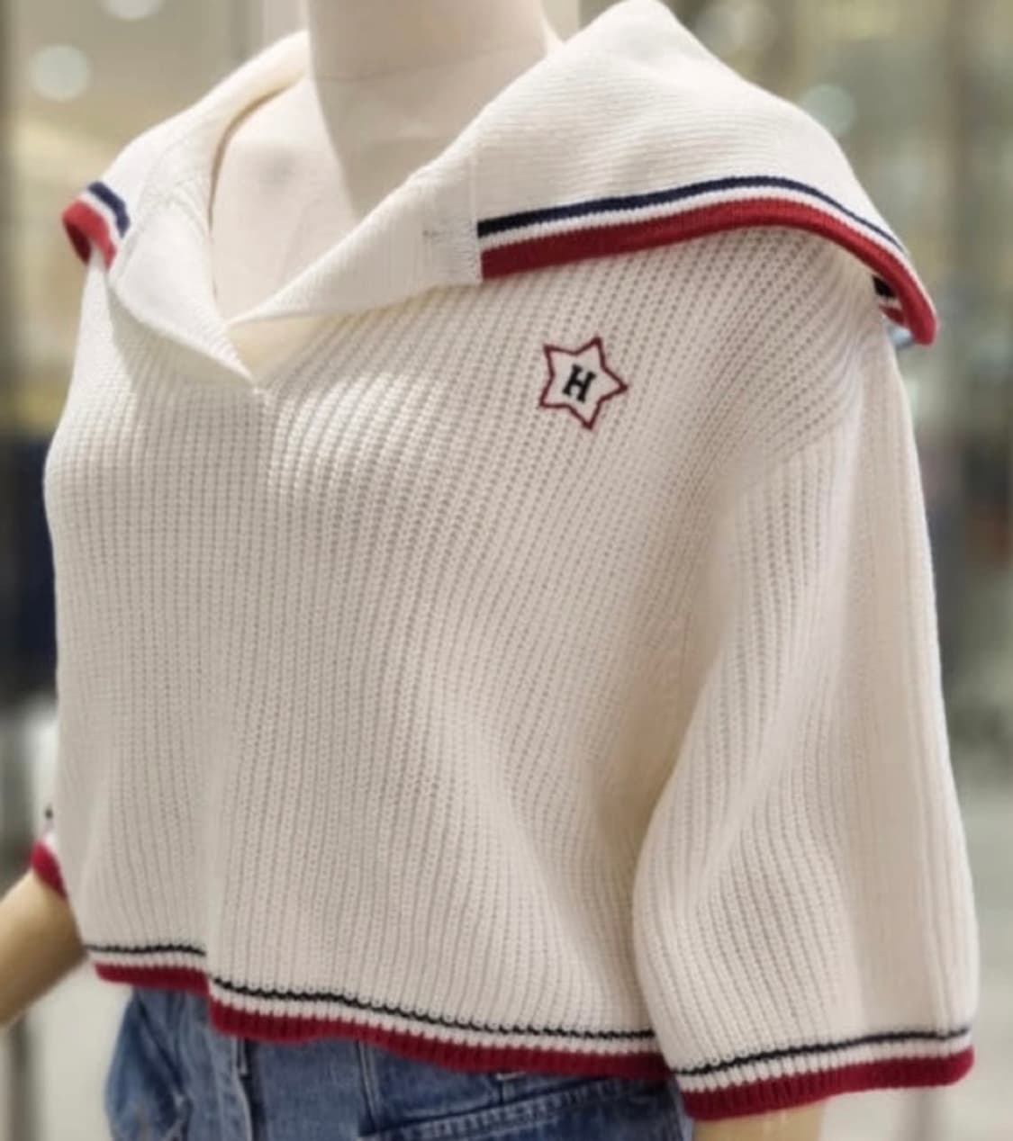 에고이스트 세일러 배색풀오버니트 상품이미지2