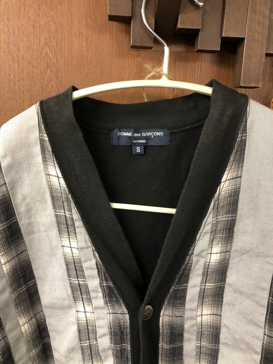 Comme des garcons homme 체크 가디건 s 상품이미지2