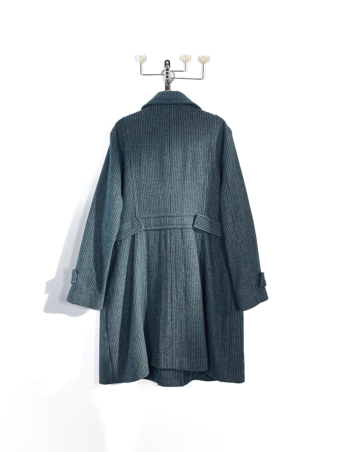 빈티지 블루 그린 울 코트 상품이미지6