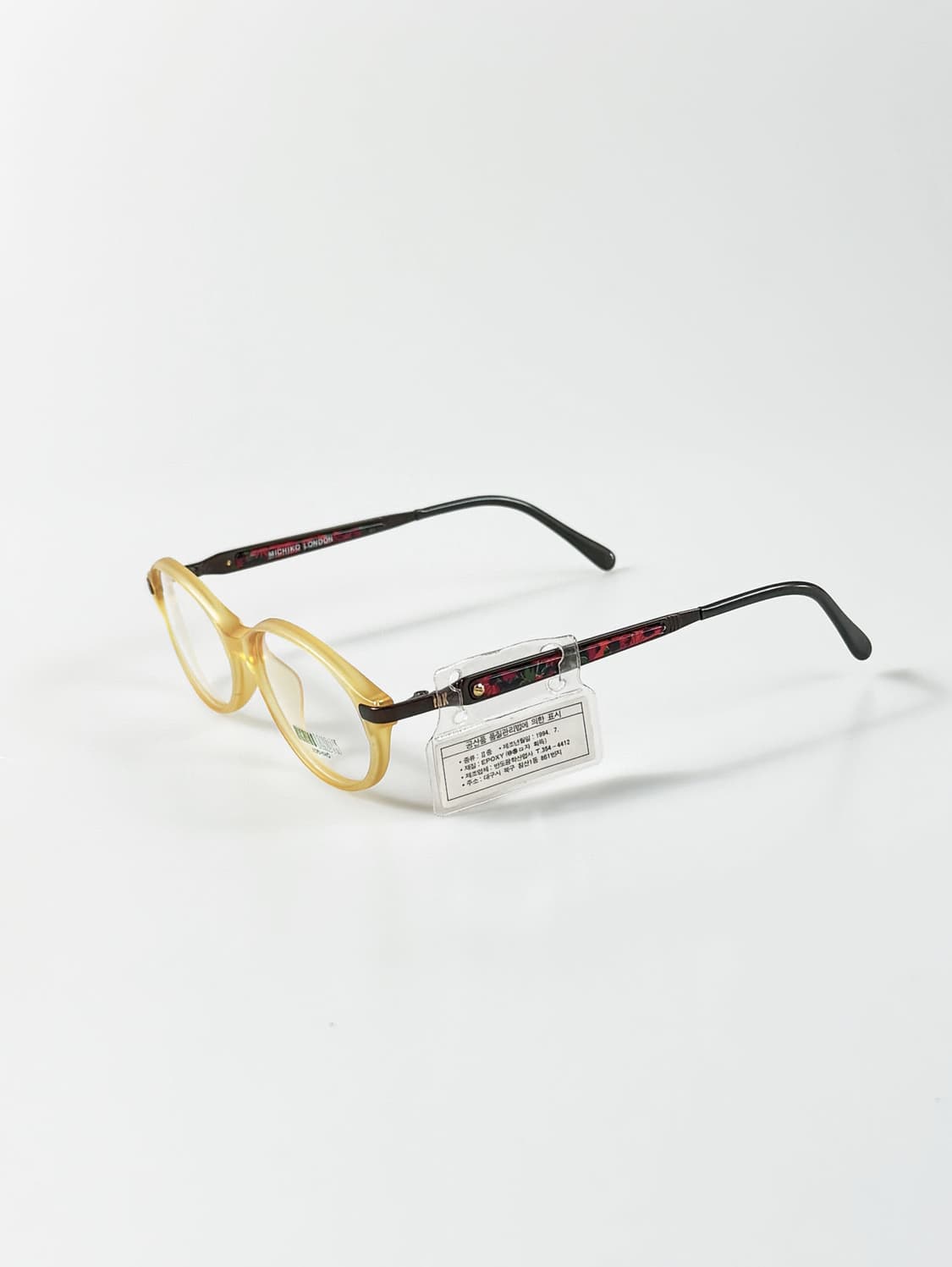 90s 미치코 코시노 런던 뿔테 오벌 프레임 빈티지 안경 상품이미지3