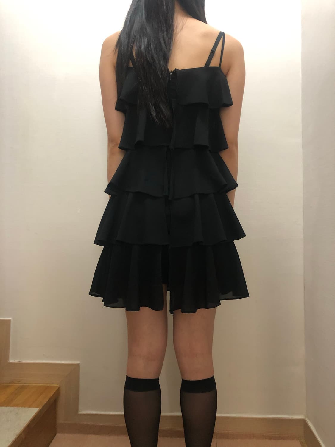 빈티지 블랙 프릴 원피스 상품이미지7