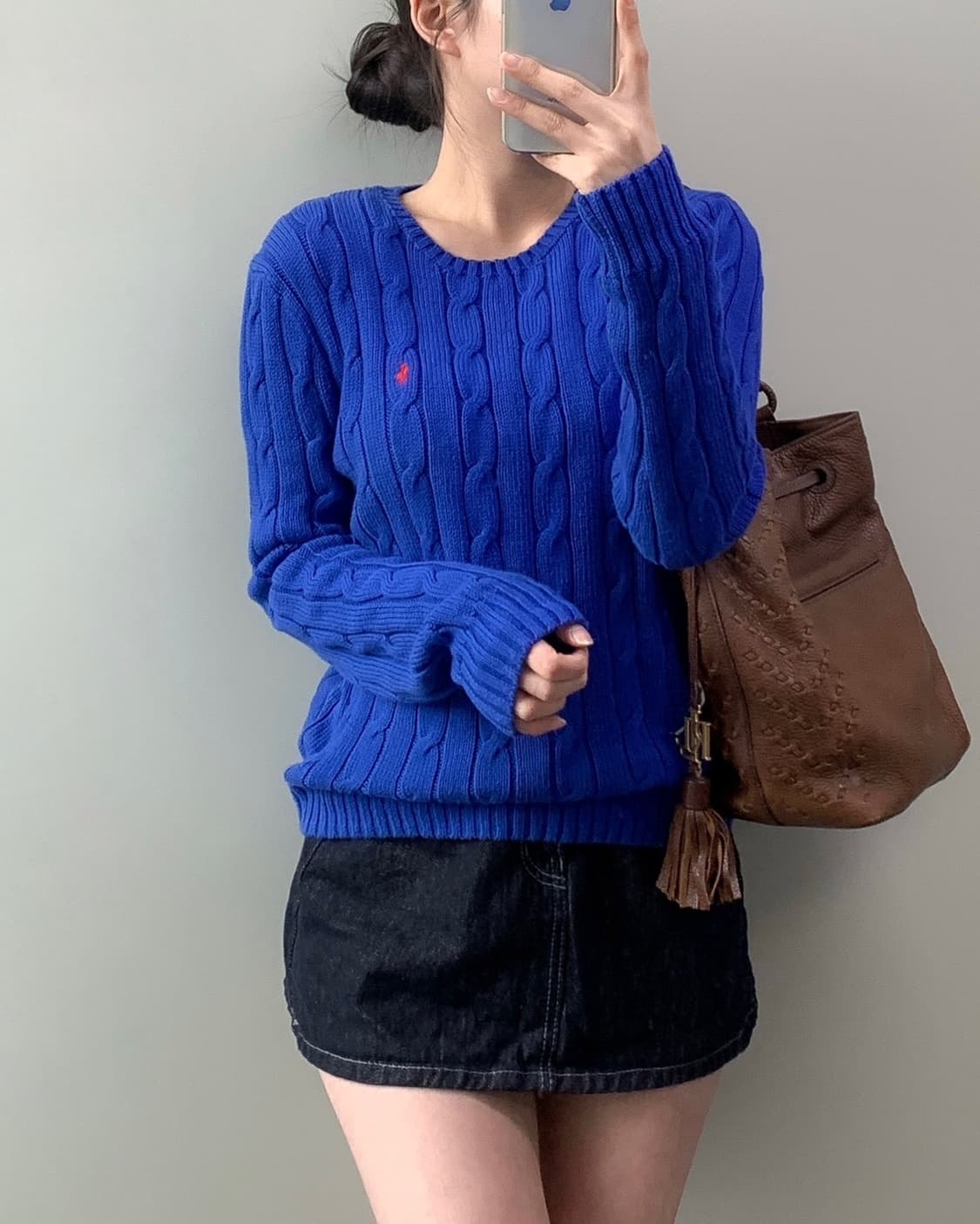 폴로 코튼 케이블 니트 상품이미지1