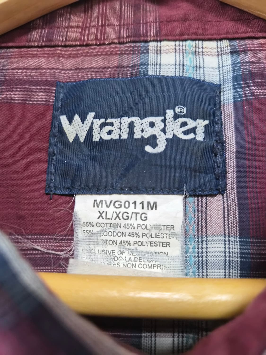 랭글러Wrangler 체크 웨스턴 셔츠 XL사이즈 - S326 상품이미지4