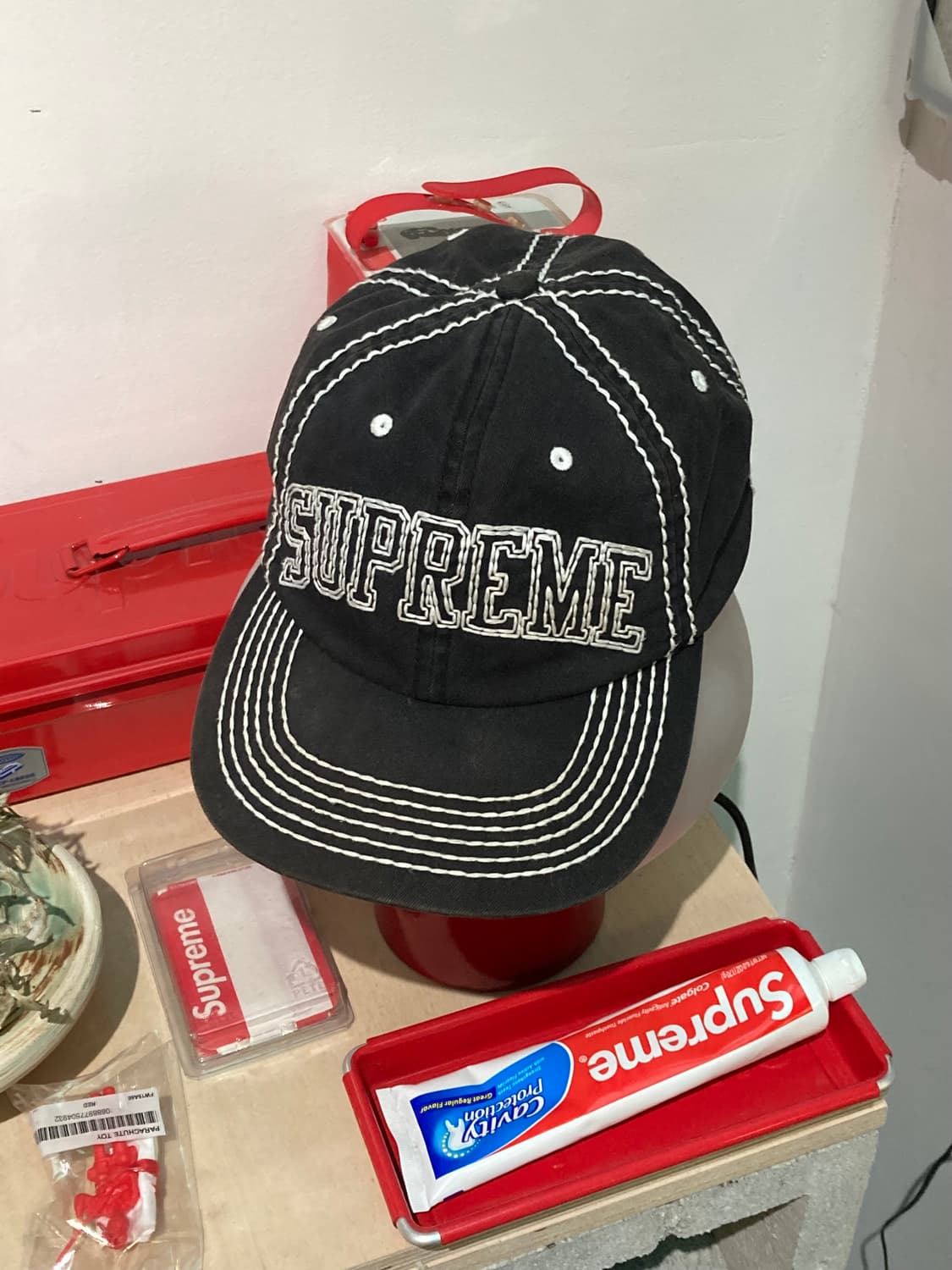 SUPREME big stitch cap 슈프림 빅 스티치 6패널 캡 상품이미지1