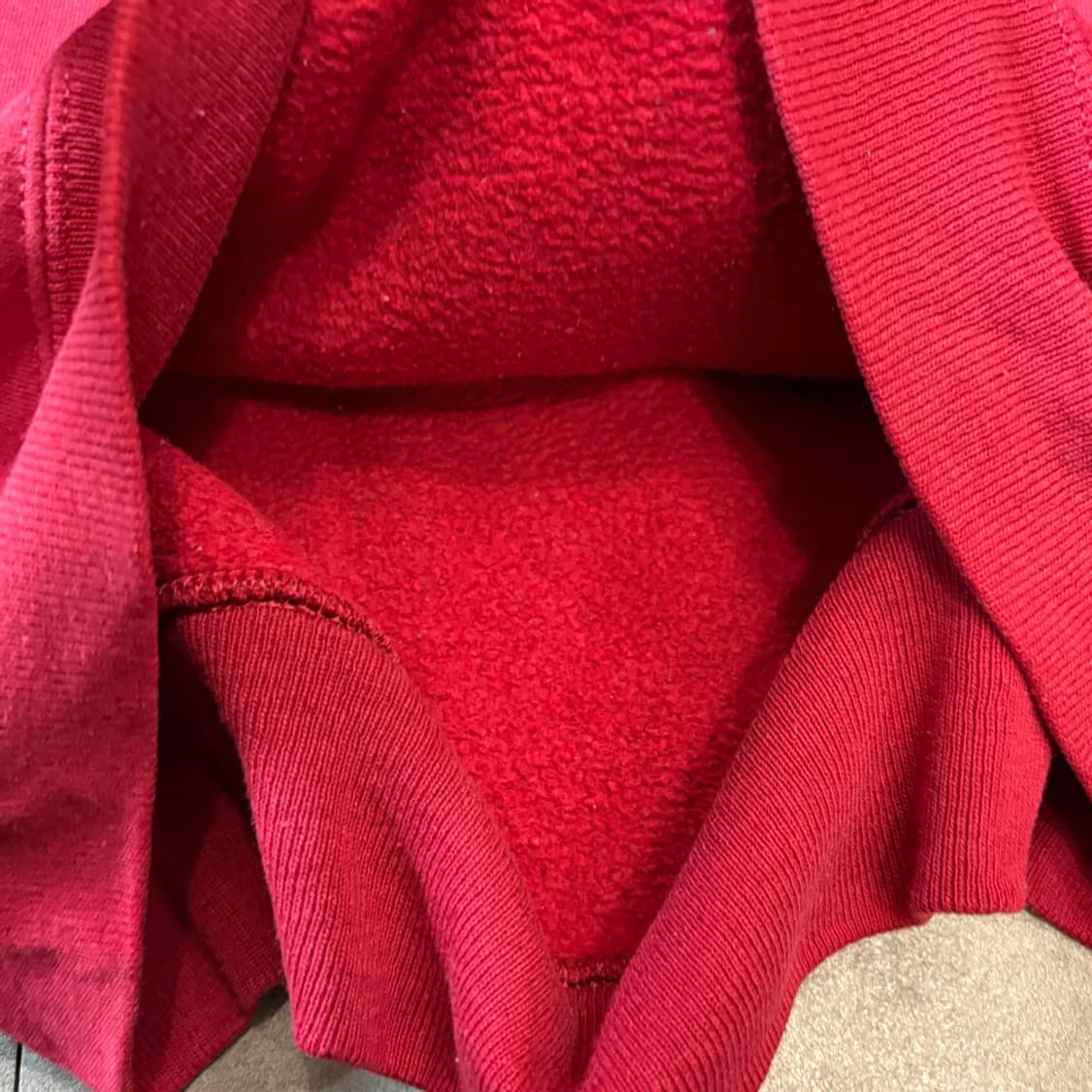 90s Russell 90년대 미국 생산 러셀 블랭크 레드 스웻셔츠 상품이미지7