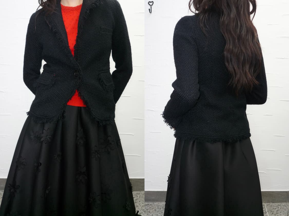black fit tweed jacket 상품이미지1