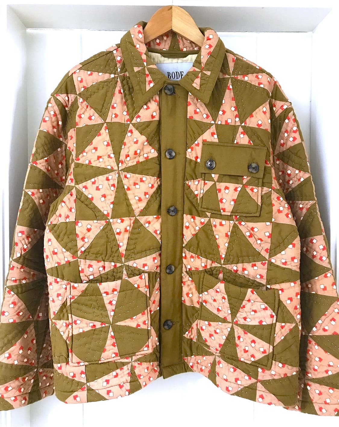 @새상품@ BODE 보디 퀼팅 누빔자켓 카키 패치 상품이미지1