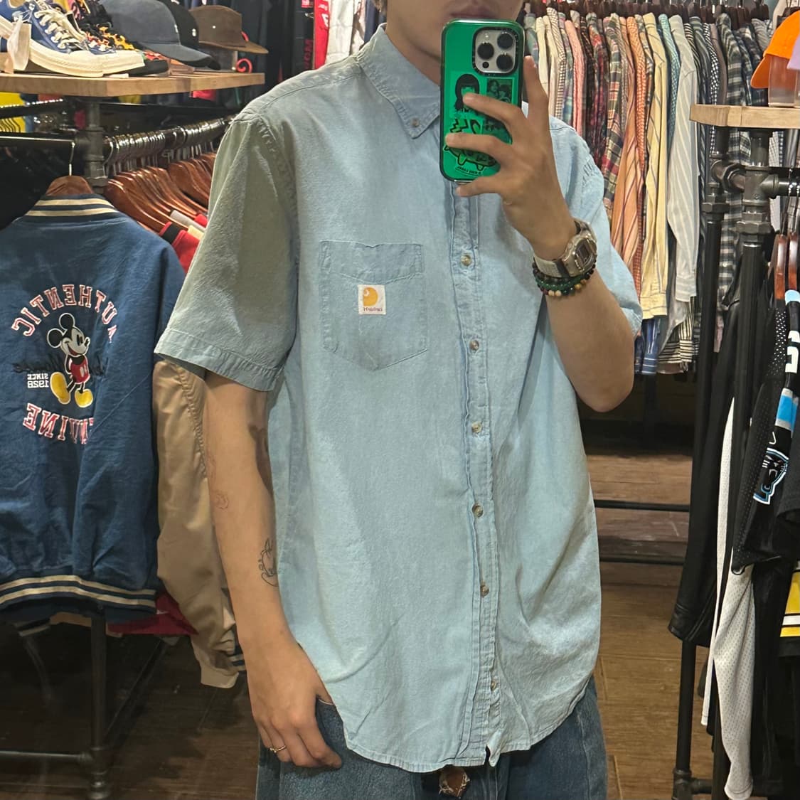 [HI] 칼하트 반팔 데님셔츠 상품이미지4