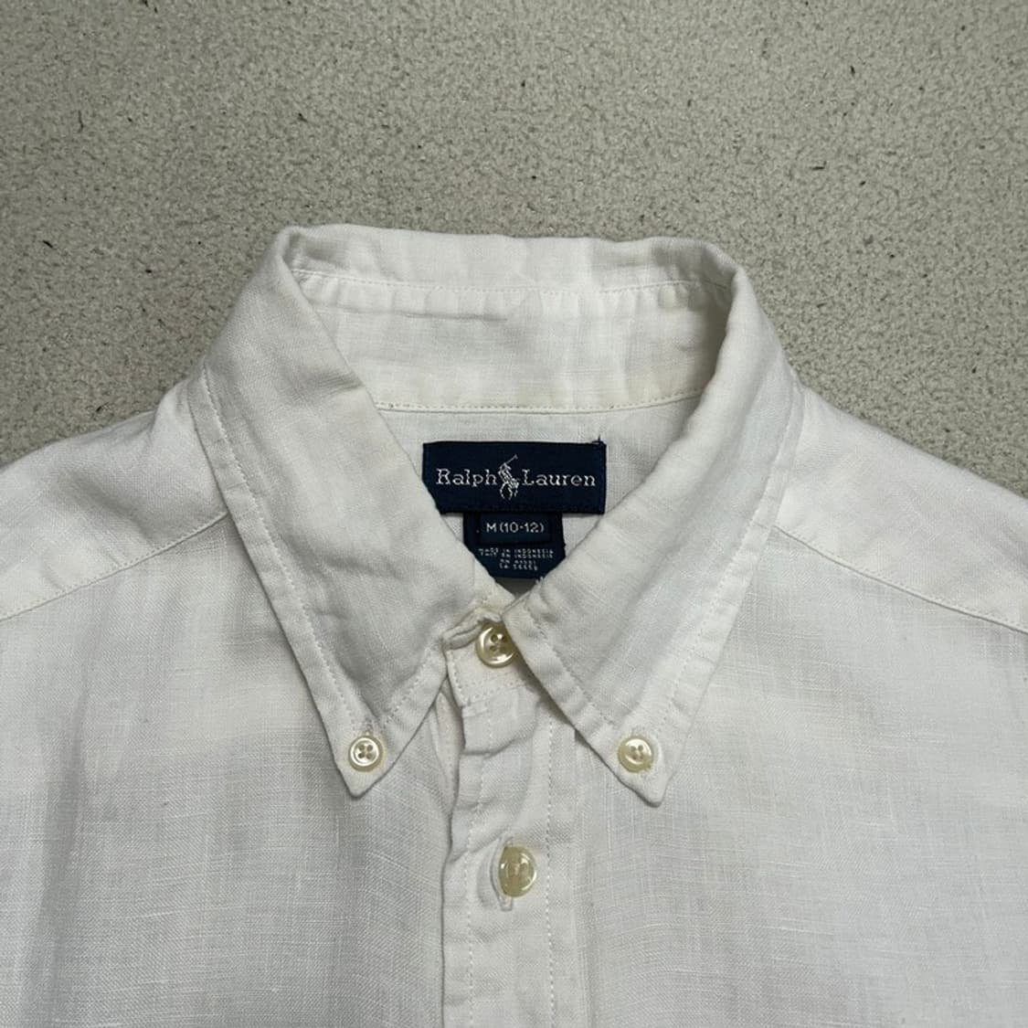 POLO RALPH LAUREN 린넨 셔츠 화이트 M 상품이미지4