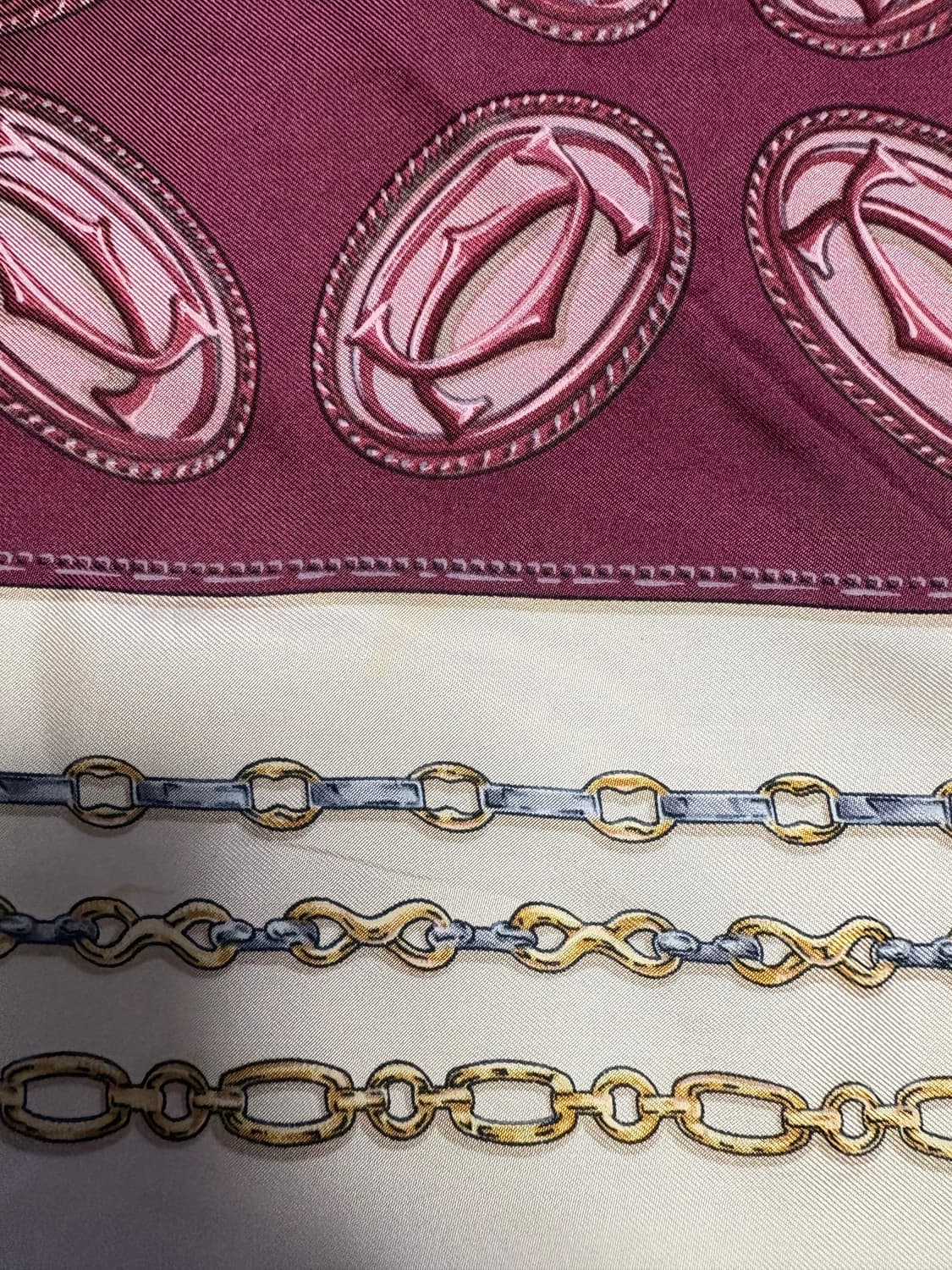 [정품] 빈티지 머스트 드 까르띠에 실크 스카프 상품이미지5