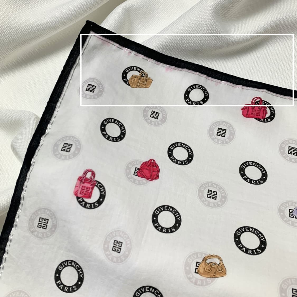 [정품] Givenchy 지방시 가방 패턴 빈티지 쁘띠스카프 손수건 상품이미지3