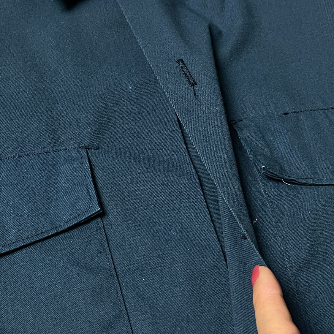 DICKIES 90s 디키즈 빈티지 블루 플랩포켓 워크 셔츠 A01006 상품이미지4