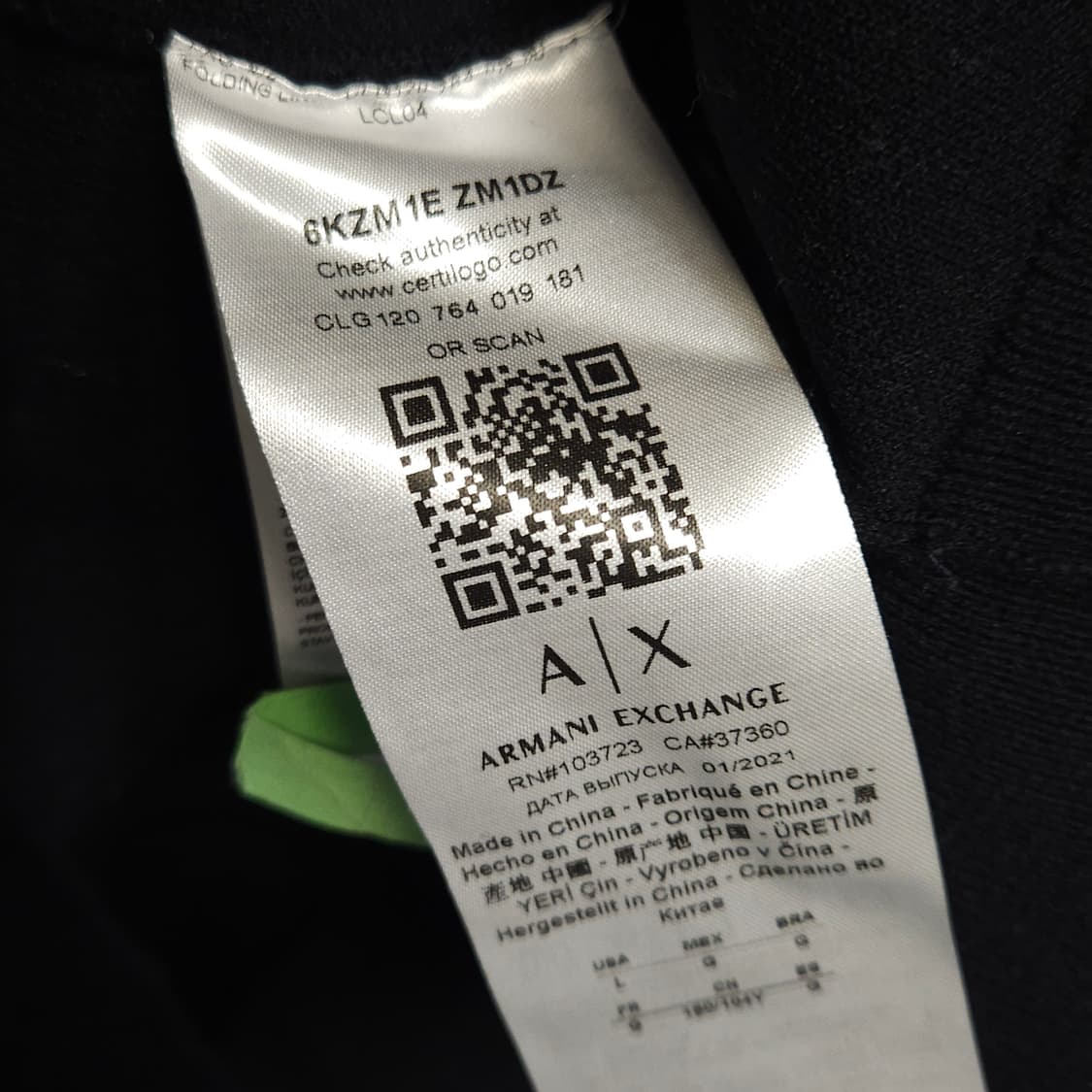 L ) A|X 아르마니 익스체인지 블랙 패턴 니트 상품이미지6