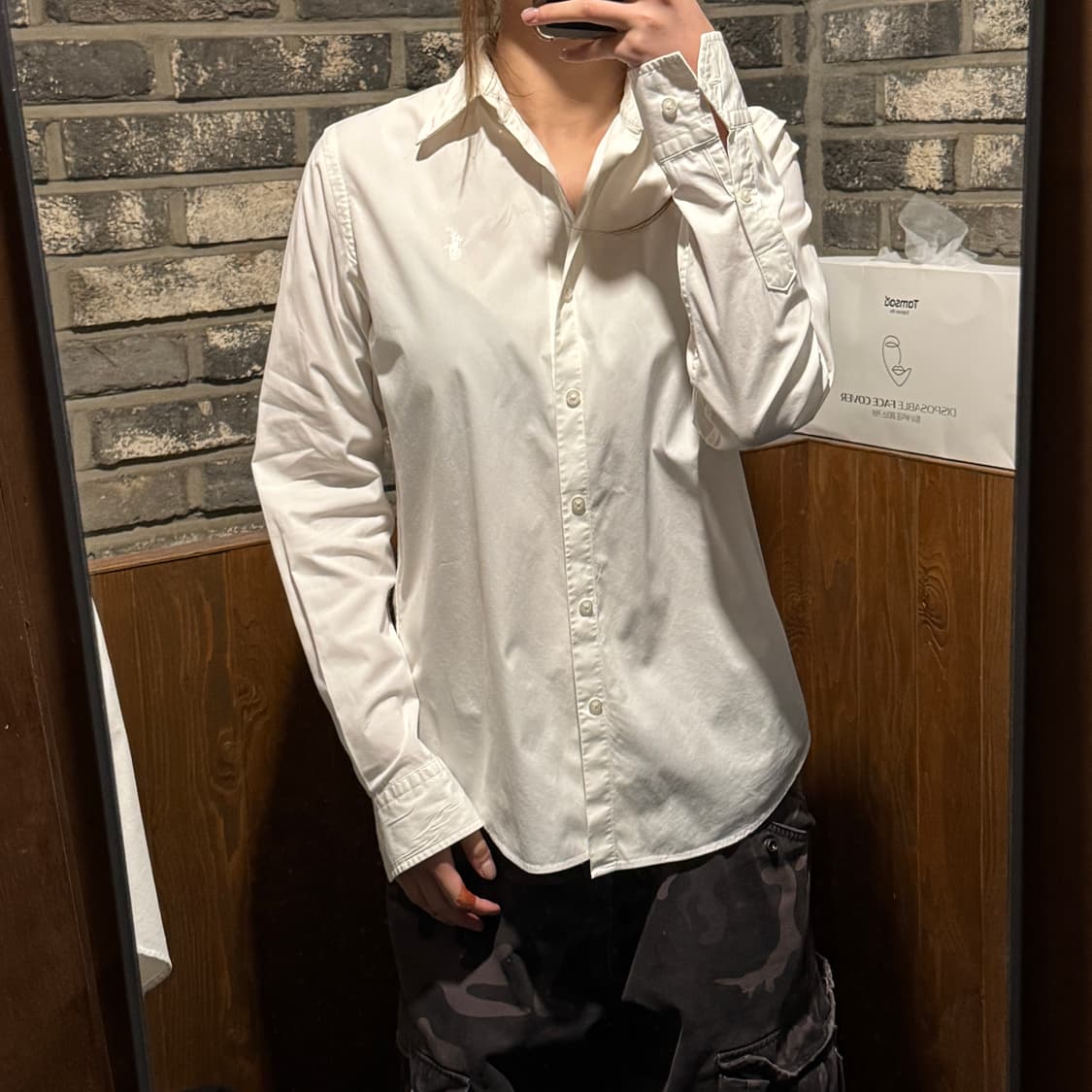 M) 폴로 랄프로렌 클래식 화이트 포플린 코튼 셔츠 T96 상품이미지8