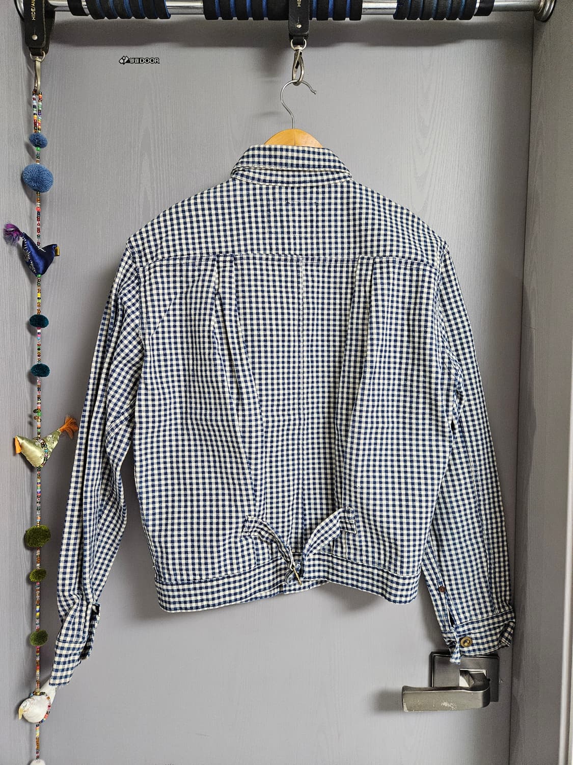 아메카지 웰코 WELL-COSTUME 체크 데님 자켓 38 상품이미지4