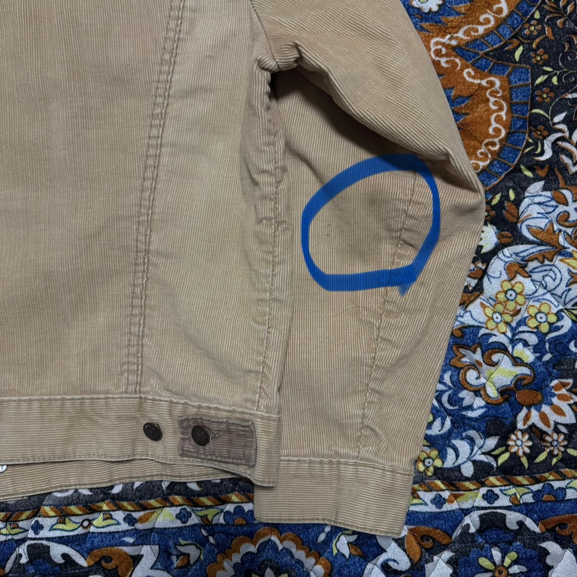 빈티지 70s USA 리바이스 코듀로이 자켓 베이지 상품이미지7