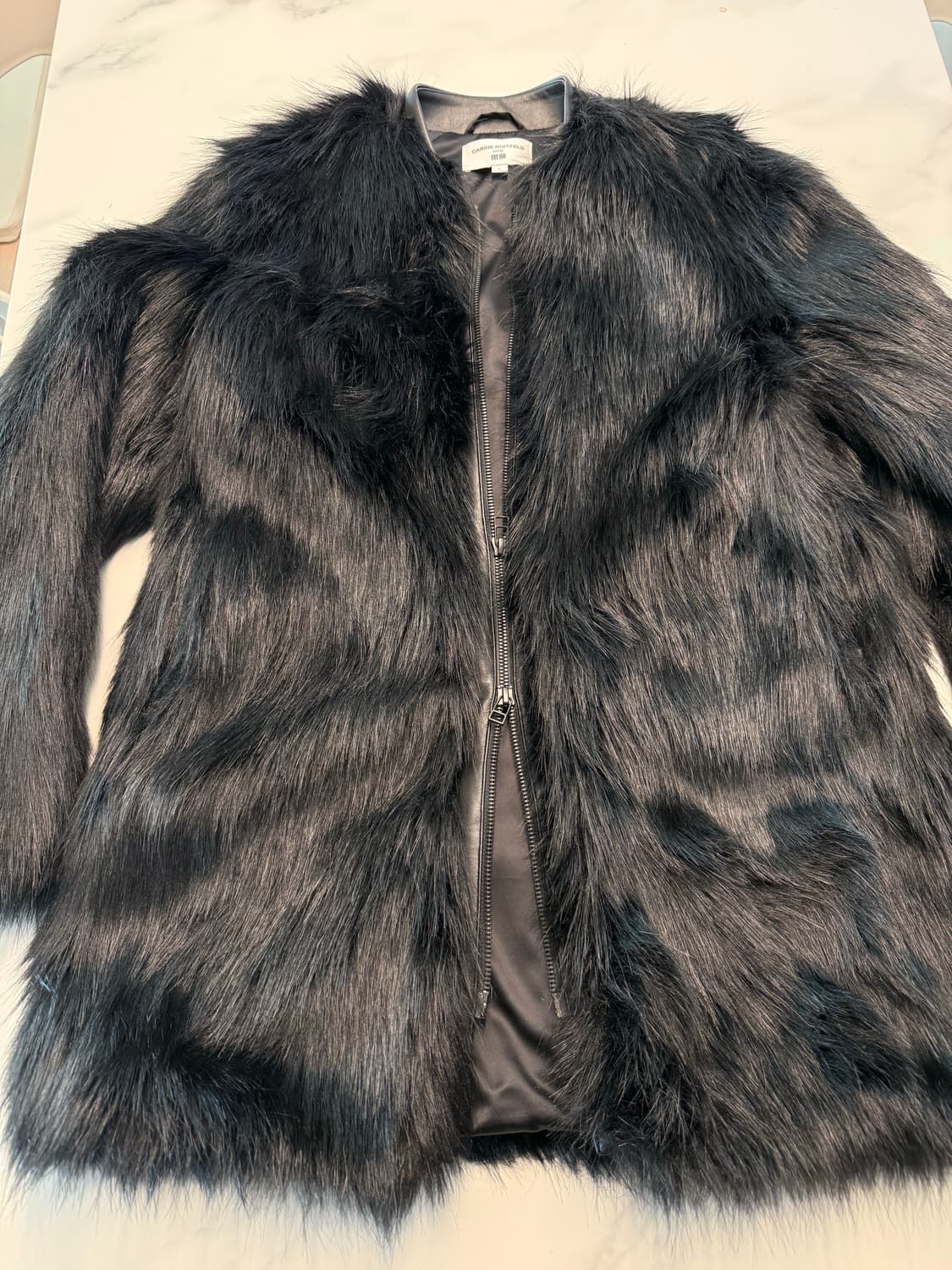 캐런 로이필드 X 유니클로 퍼 자켓 L 정품 상품이미지6