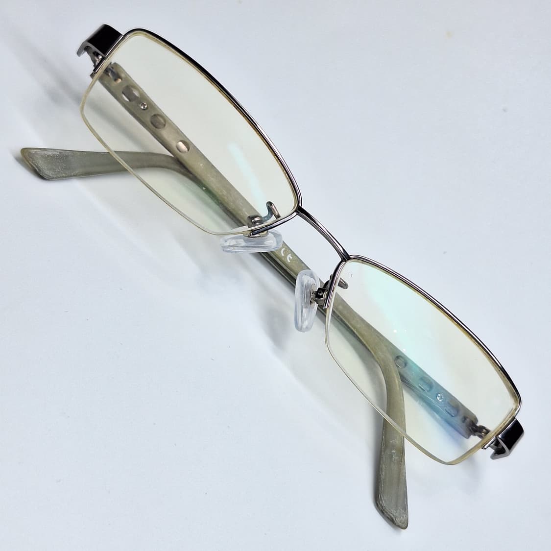 00s 일본 빈티지/디젤 Diesel DV-358J 티타늄 반무테 안경테 상품이미지1