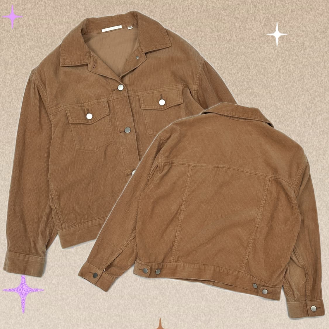 재팬 유니클로 살구맛 데님 자켓 코듀로이 보헤미안 아메카지 그런지 히피  상품이미지1