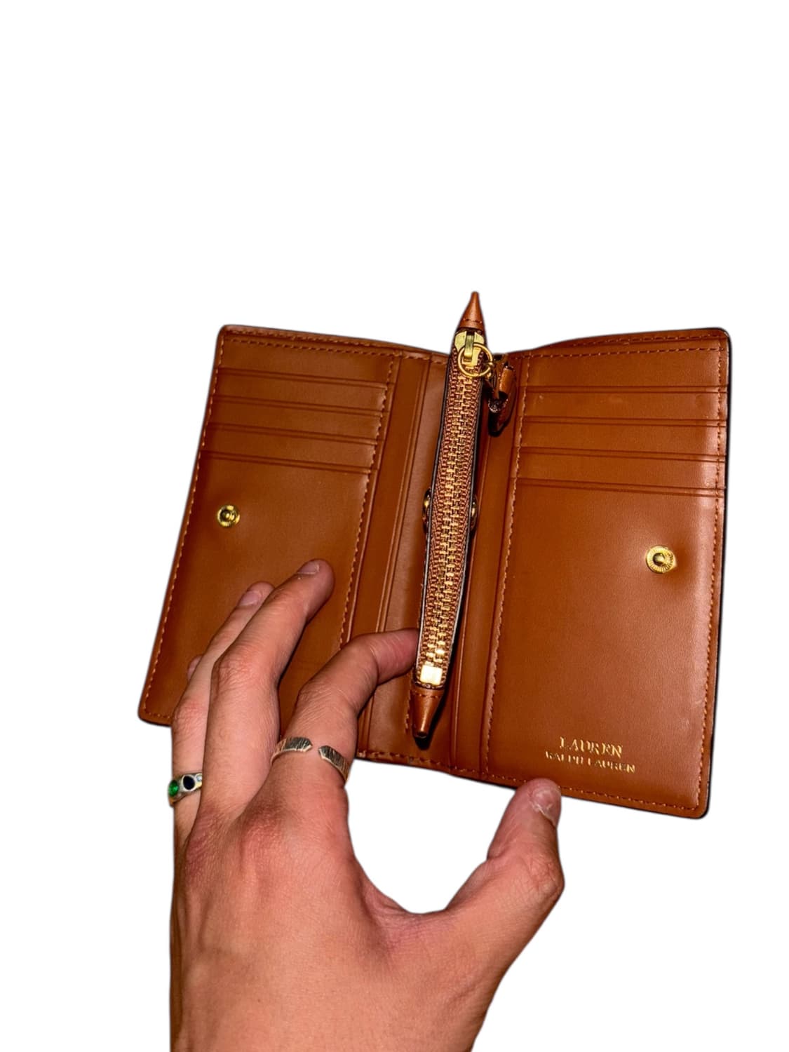 폴로 랄프로렌 RLL 브라운 레더 지갑 상품이미지8