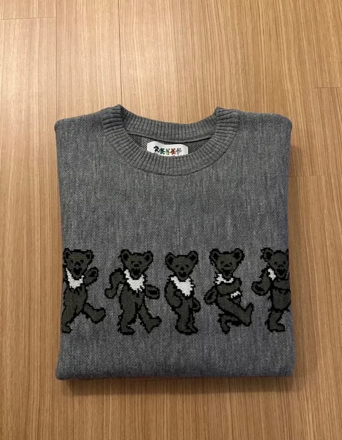 디스이즈네버댓 x 그레이트풀 데드 니트 스웨터 헤더 그레이 상품이미지3