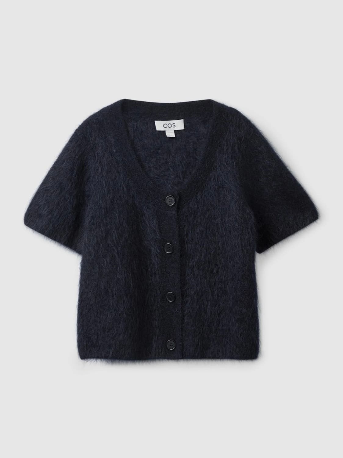 COS 코스 쇼트 슬리브 모헤어 가디건 네이비 상품이미지1