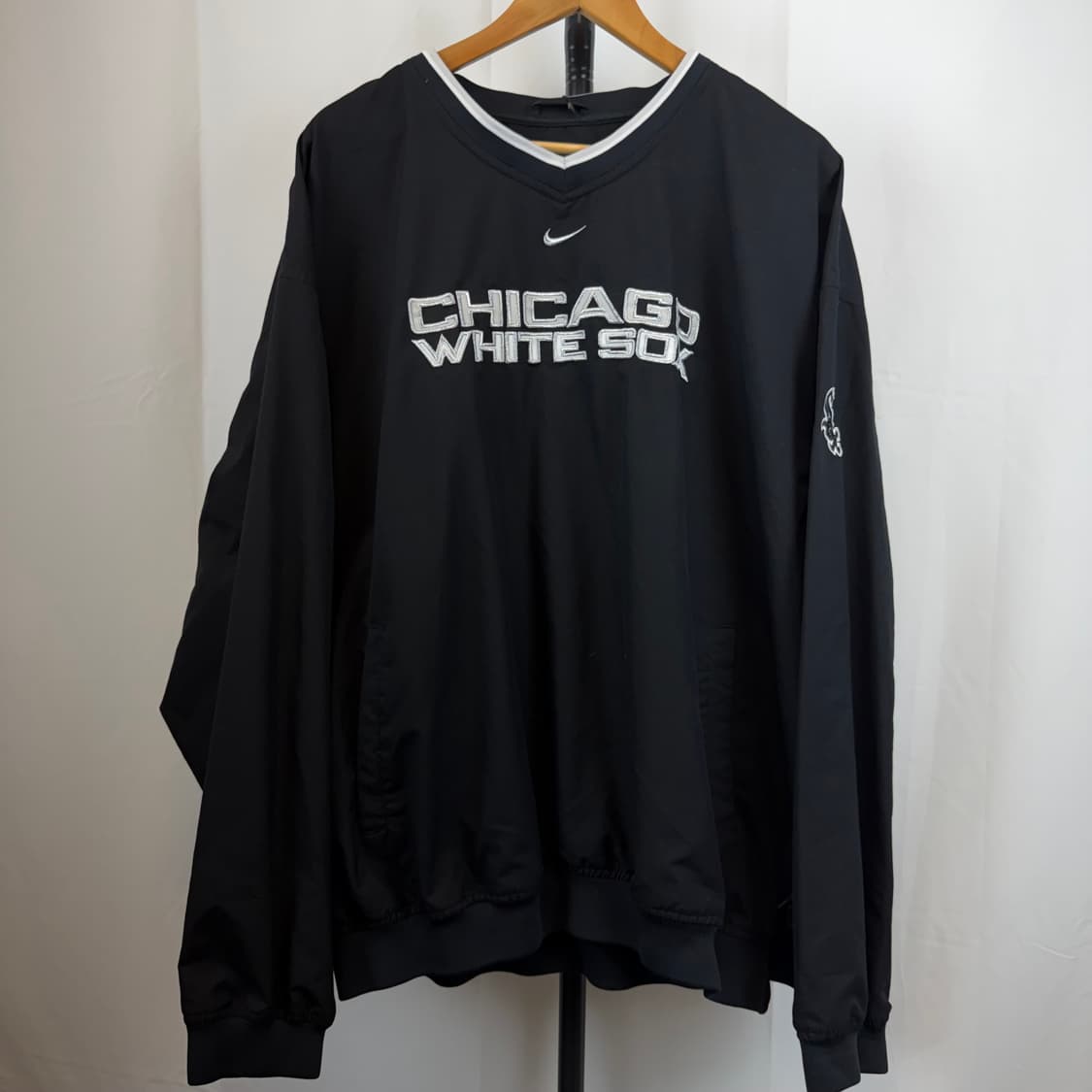 [NIKE]나이키 시카고 화이트삭스 웜업 XXL 블랙 올드스쿨 바람막이 상품이미지1