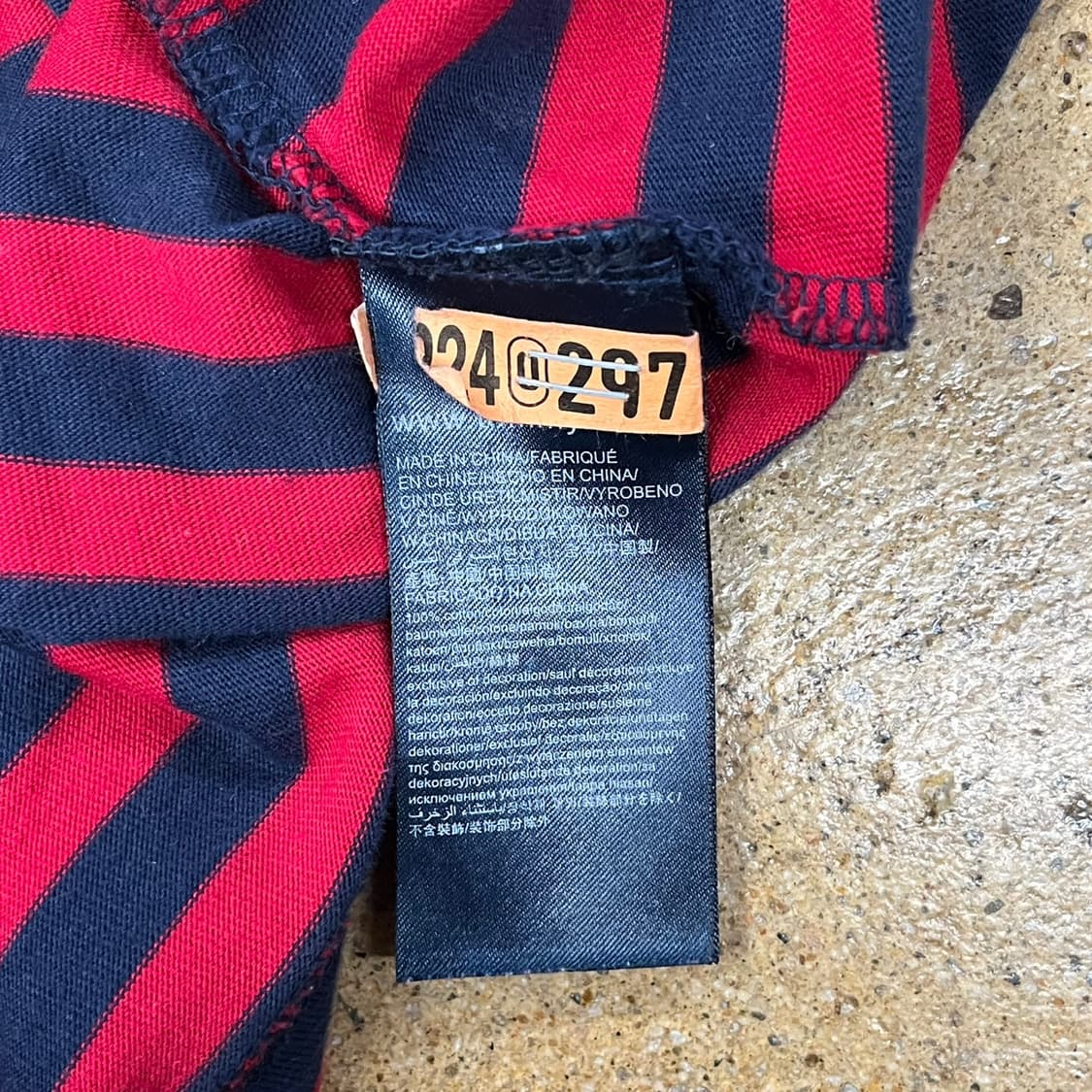 타미힐피거 레드 네이비 스트라이프 긴팔티 상품이미지6