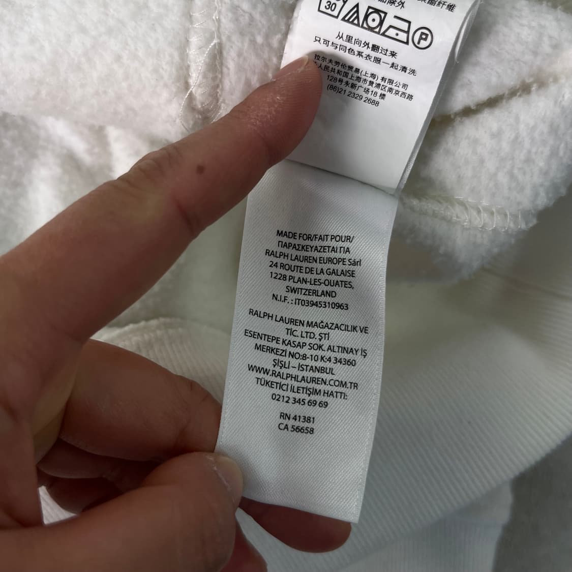 95 폴로랄프로렌 화이트 더블포니 후드티 상품이미지7