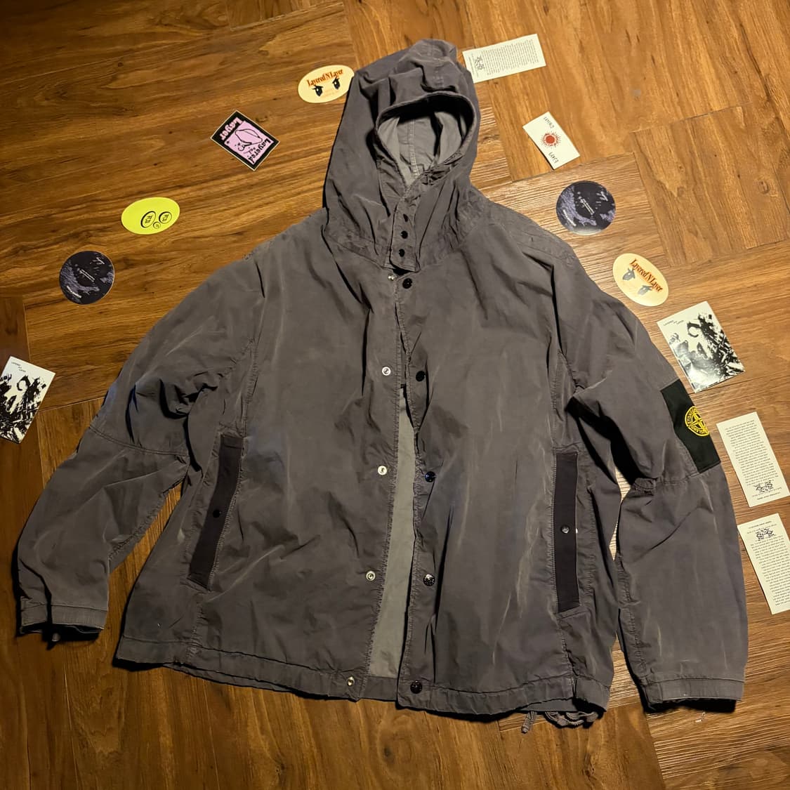 90s Stone Island 아카이브 가먼츠 다이드 로고 자켓 상품이미지2