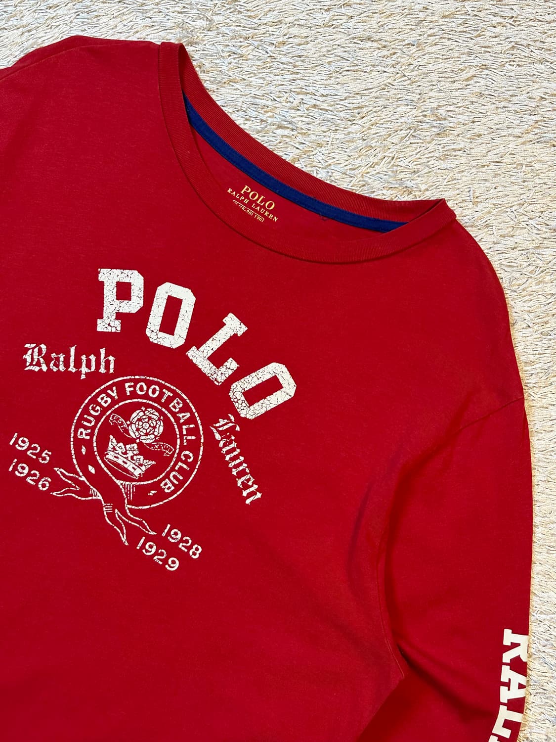 폴로 랄프로렌 사이드라인 로고 롱슬리브 긴팔 레드 상품이미지2
