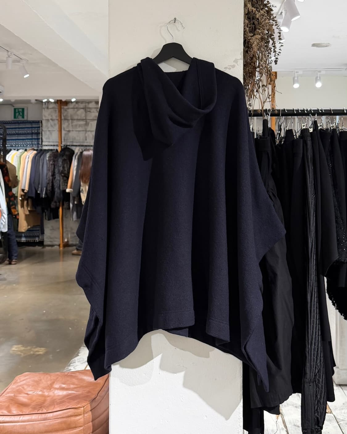 가이거 네이비 울 후드 케이프 상품이미지6