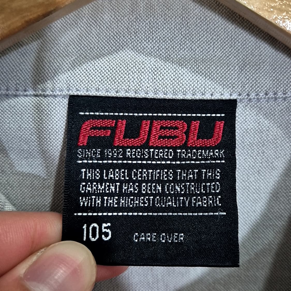 FUBU 푸부 자수 솔리드 셔츠 상품이미지5
