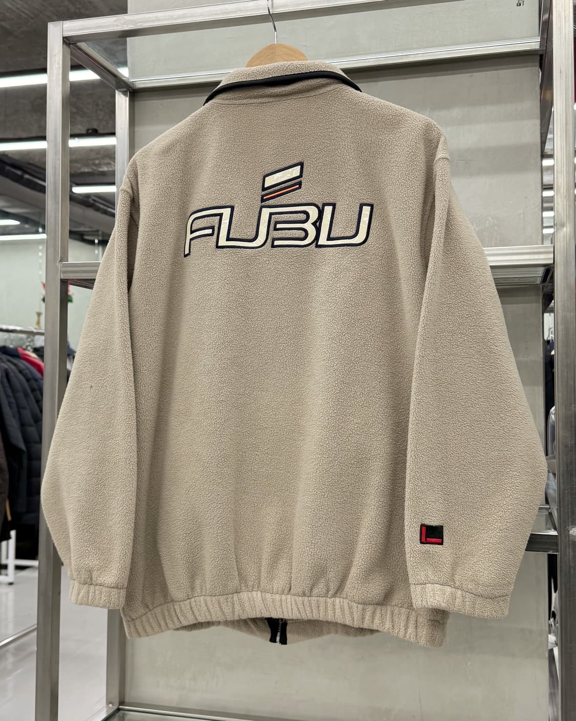 FUBU 00s 아플리케 백로고 플리스 자켓 베이지 상품이미지2